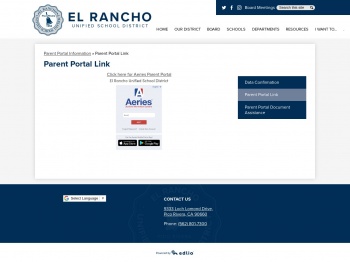 Parent Portal Link - El Rancho Unified School District