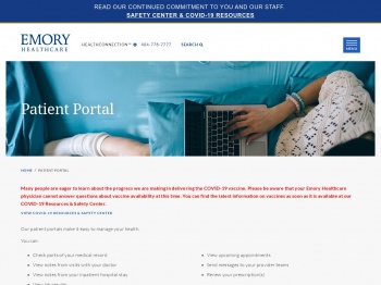 Emory Healthcare Patient Portal - Atlanta, GA - Emory ...