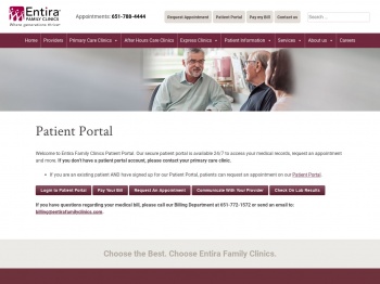 Patient Portal – Entira Family Clinics