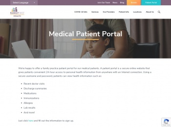 Medical Patient Portal - Family First Health