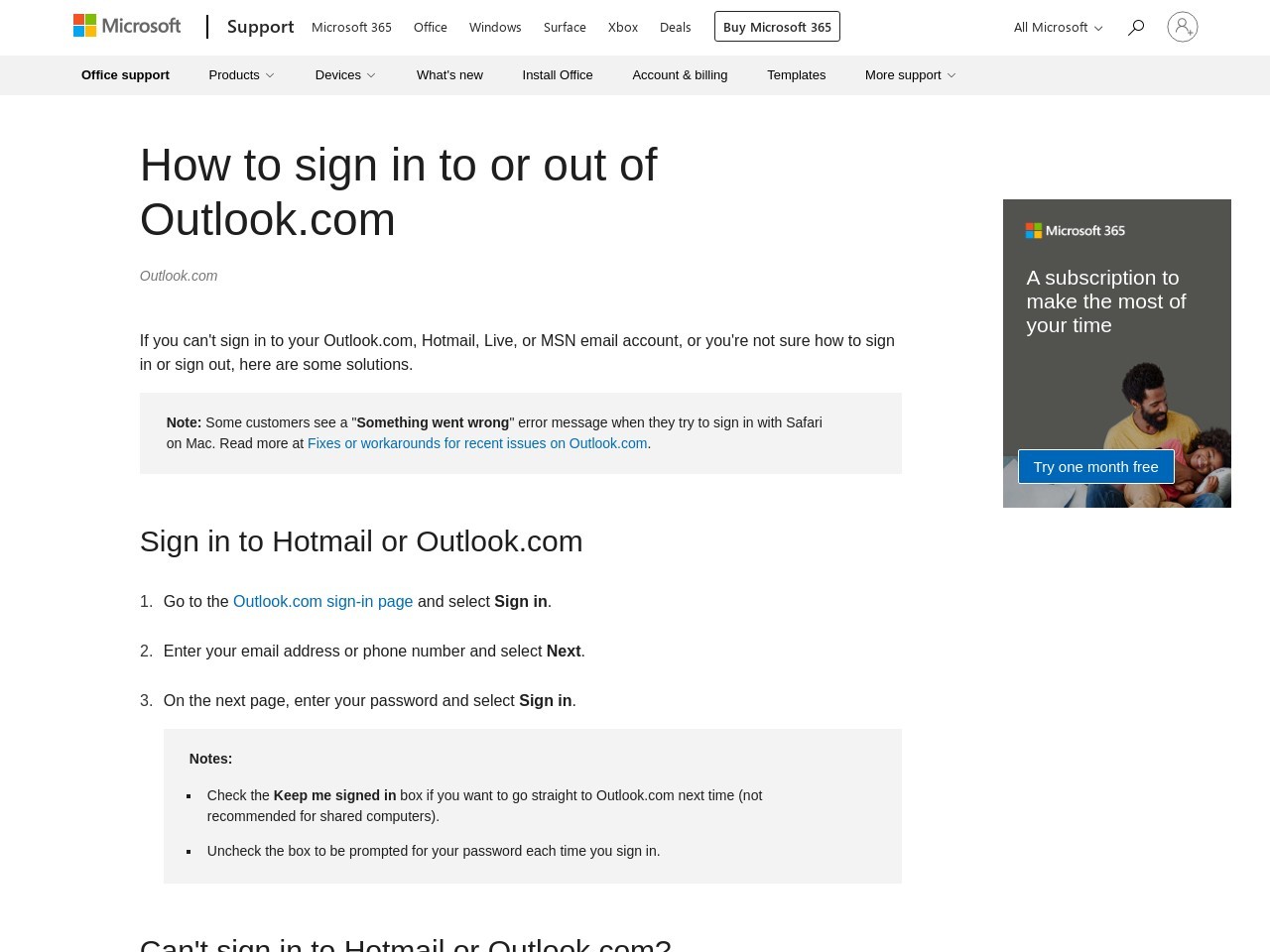How to sign in or out of Outlook.com - Outlook