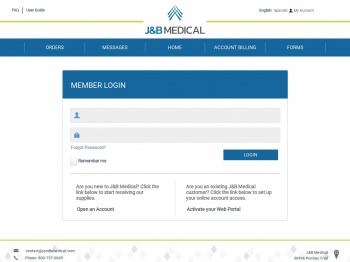 My Login - Interactive Web - J&B Medical