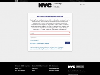 NYC Cooling Tower Registration Portal