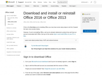Download and install or reinstall Office 2016 or Office 2013 ...