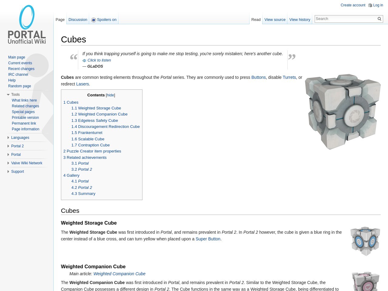 Cubes - Portal Wiki