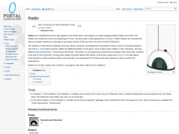Radio - Portal Wiki