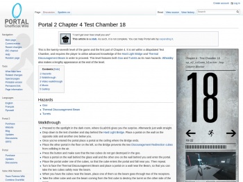 Portal 2 Chapter 4 Test Chamber 18 - Portal Wiki