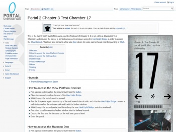 Portal 2 Chapter 3 Test Chamber 17 - Portal Wiki