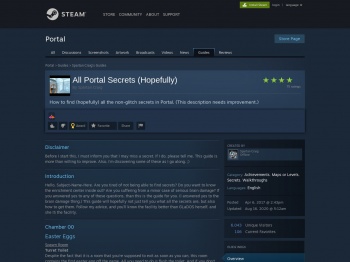 Guide :: All Portal Secrets (Hopefully) - Steam Community