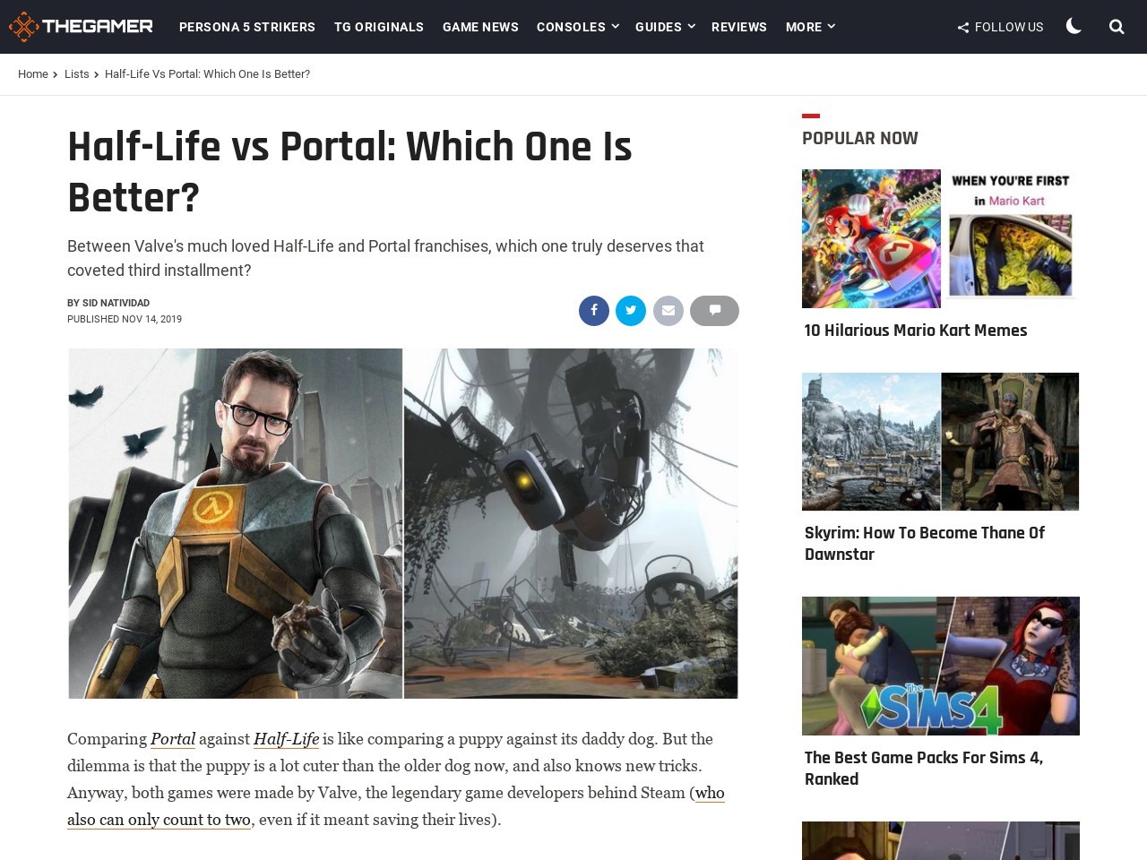 Half-Life vs Portal: Which One Is Better? | TheGamer