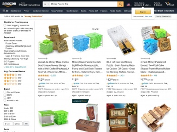 Money Puzzle Box - Amazon.com