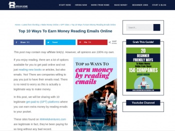 Top 10 Ways To Earn Money Reading Emails Online | Dream ...