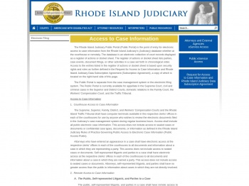 Access to Case Information - Rhode Island Courts - RI.gov
