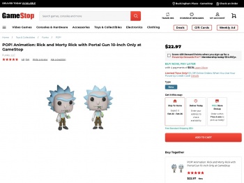 POP! Animation: Rick and Morty Rick with Portal Gun 10-inch ...