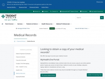 Medical Records | Trident Health System