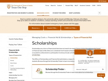 Scholarships - Texas One Stop - University of Texas at Austin