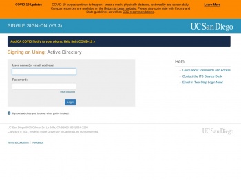Web Portal - University of California San Diego