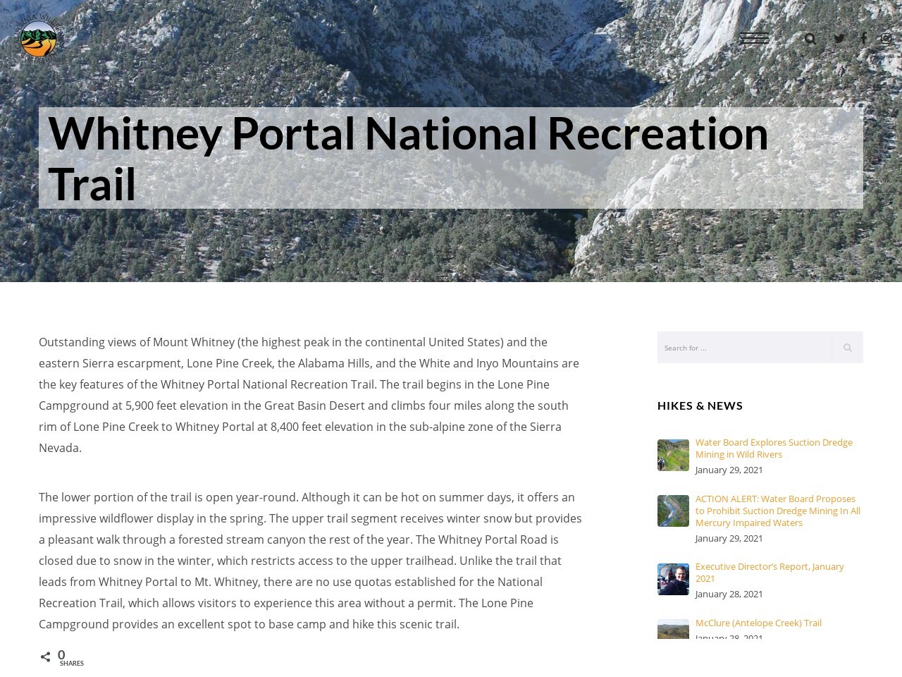 Whitney Portal National Recreation Trail – California ...