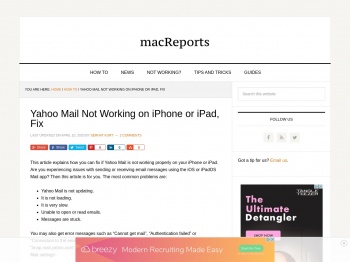 Yahoo Mail Not Working on iPhone or iPad, Fix - macReports