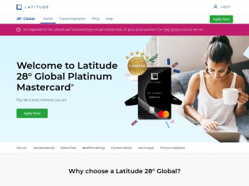 Latitude 28° Global Platinum Mastercard | International Credit ...