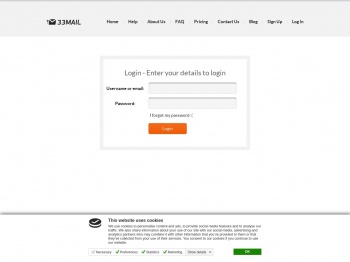 Enter your details to login - 33mail - Unlimited free disposable ...
