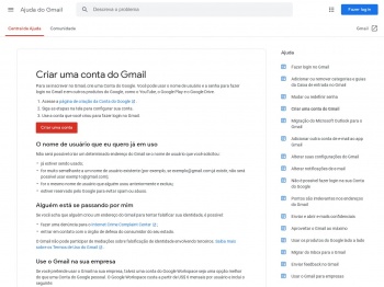 Criar uma conta do Gmail - Ajuda do Gmail - Google Support