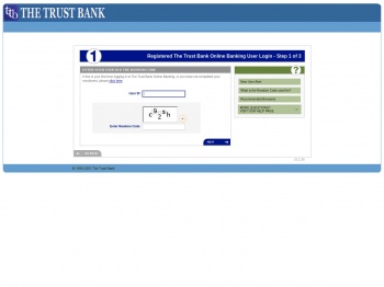 Registered The Trust Bank Online Banking User Login