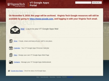 VT Google Apps Portal - Virginia Tech