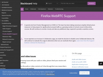 Firefox WebRTC Support | Blackboard Help