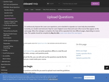 Upload Questions | Blackboard Help