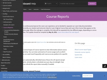 Course Reports | Blackboard Help