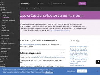 Instructor Questions About Assignments in Learn | Blackboard ...