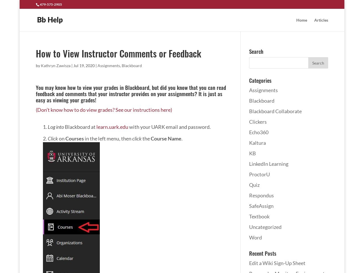 How to View Instructor Comments or Feedback | Blackboard ...