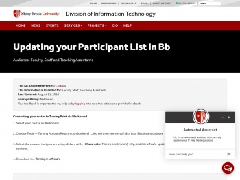 Updating your Participant List in Bb | Division of Information ...