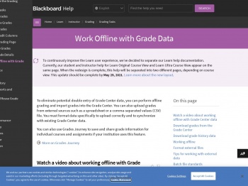 Work Offline with Grade Data | Blackboard Help