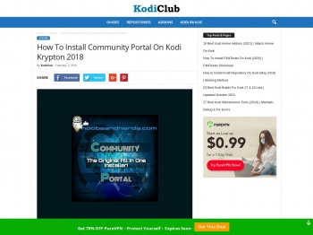 How To Install Community Portal On Kodi Krypton 2018