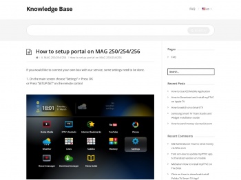 How to setup portal on MAG 250/254/256 - Knowledge Base