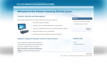 Microsoft Volume Licensing Service Center
