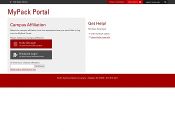 MyPack Portal: North Carolina State University