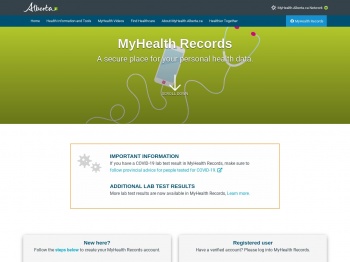 myhealthrecords - MyHealth Alberta - Government of Alberta
