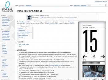 Portal Test Chamber 15 - Portal Wiki