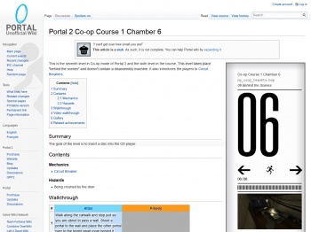 Portal 2 Co-op Course 1 Chamber 6 - Portal Wiki