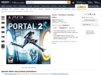 Portal 2 - PlayStation 3 Standard Edition - Amazon.ca