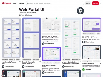Web Portal UI - Pinterest