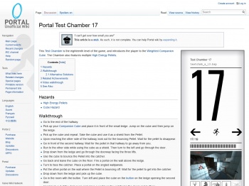 Portal Test Chamber 17 - Portal Wiki