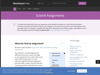 Submit Assignments | Blackboard Help