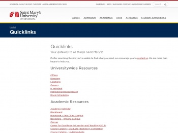 Quicklinks - Saint Mary's University of Minnesota