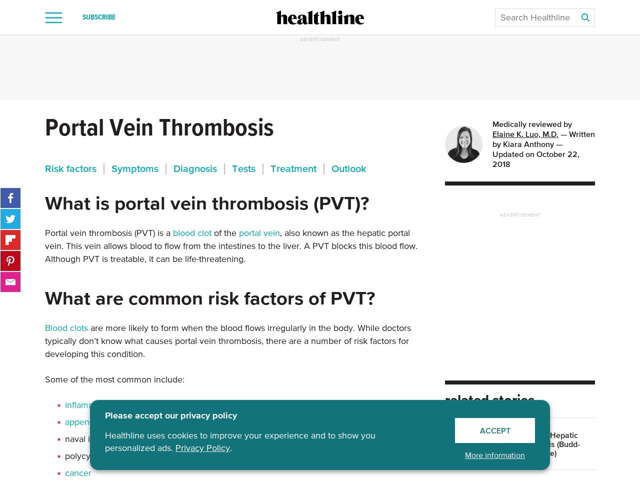 Portal Vein Thrombosis (PVT): Symptoms, Causes, and ...