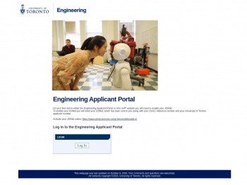 Applicant Portal - Engineering Portal - University of Toronto