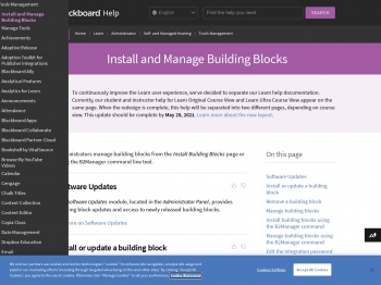 Install and Manage Building Blocks | Blackboard Help